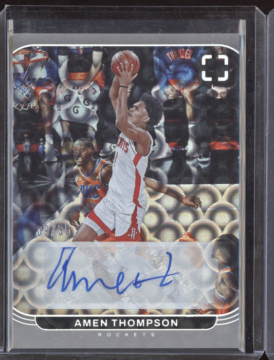 Amen Thompson 2024-25 Panini Photogenic Veteran Auto Groovy 9/35