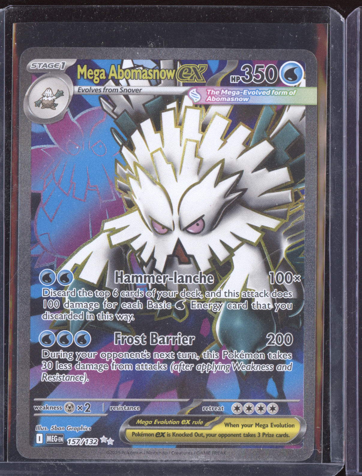 Mega Abomasnow ex 2025 Pokemon Mega Evolution Ultra Rare 157/132