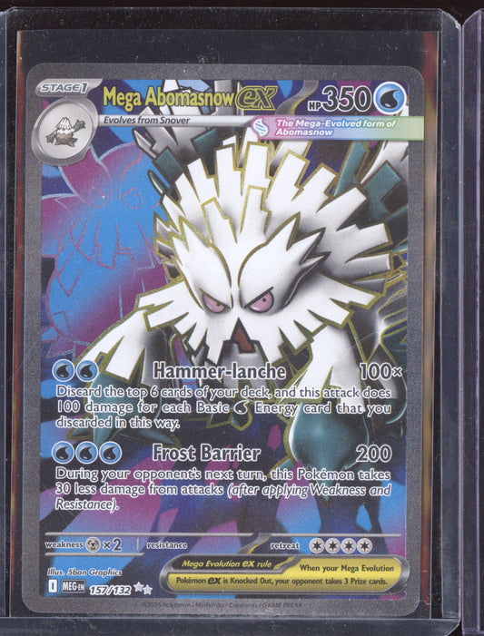 Mega Abomasnow ex 2025 Pokemon Mega Evolution Ultra Rare 157/132