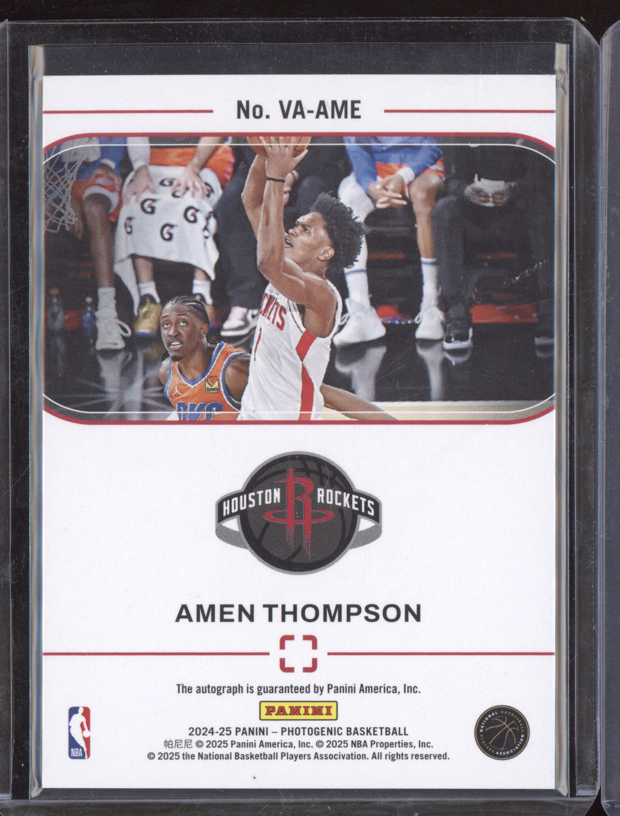Amen Thompson 2024-25 Panini Photogenic Veteran Auto Groovy 9/35