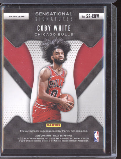 Coby White 2019-20 Panini Prizm Sensational Signatures Choice