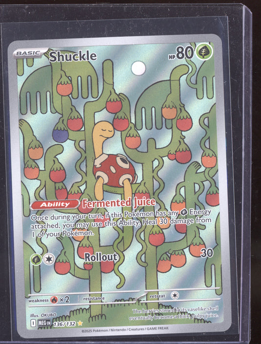 Shuckle 2025 Pokemon Mega Evolution Illustration Rare 136