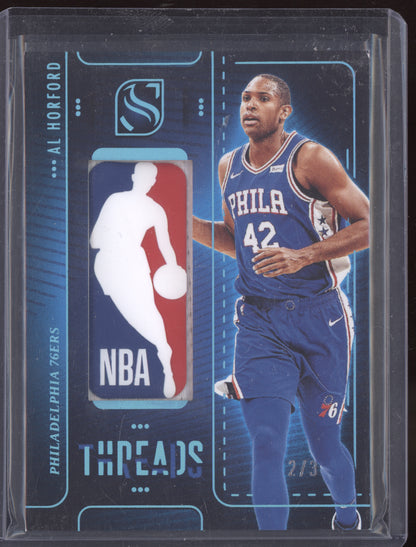 Al Horford 2024-25 Panini Silhouettes Threads Holo Platinum Logoman 2/3