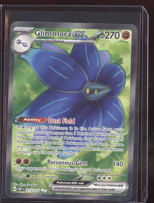 Glimmora ex 2023 Pokemon Obsidian Flames Ultra Rare 213/197