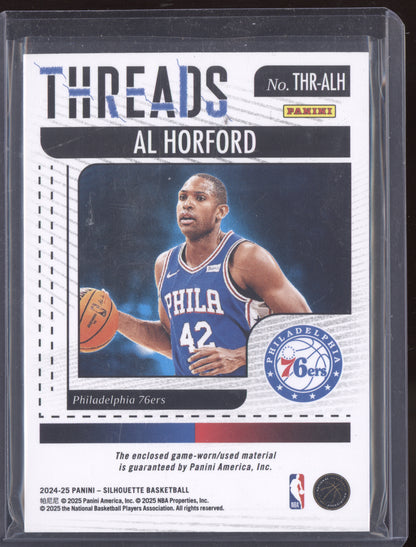 Al Horford 2024-25 Panini Silhouettes Threads Holo Platinum Logoman 2/3
