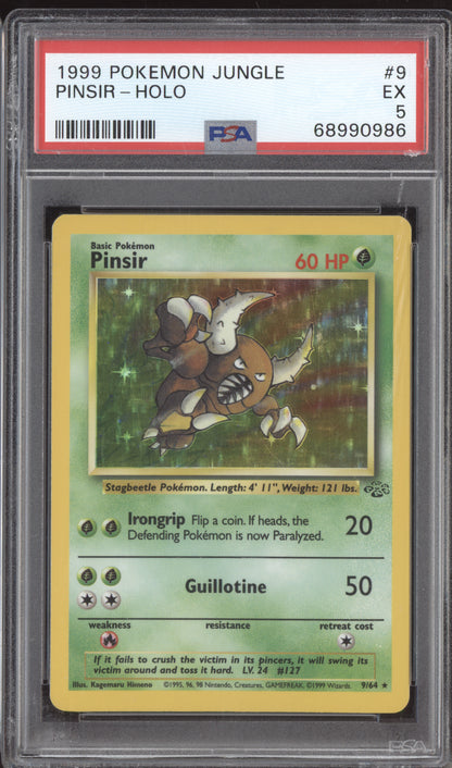 Pinsir 1999 Pokemon Jungle Holo 09/64 PSA 5