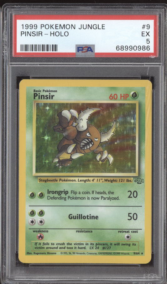 Pinsir 1999 Pokemon Jungle Holo 09/64 PSA 5