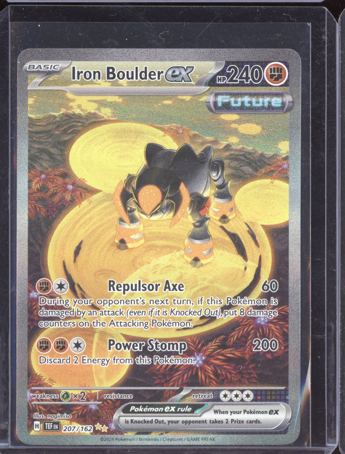 Iron Boulder ex 2024 Pokemon Temporal Forces Special Illustration Rare 207/162