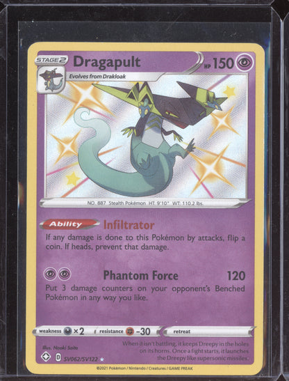 Dragapult 2021 Pokemon Shining Fates Shiny Rare SV062/SV122
