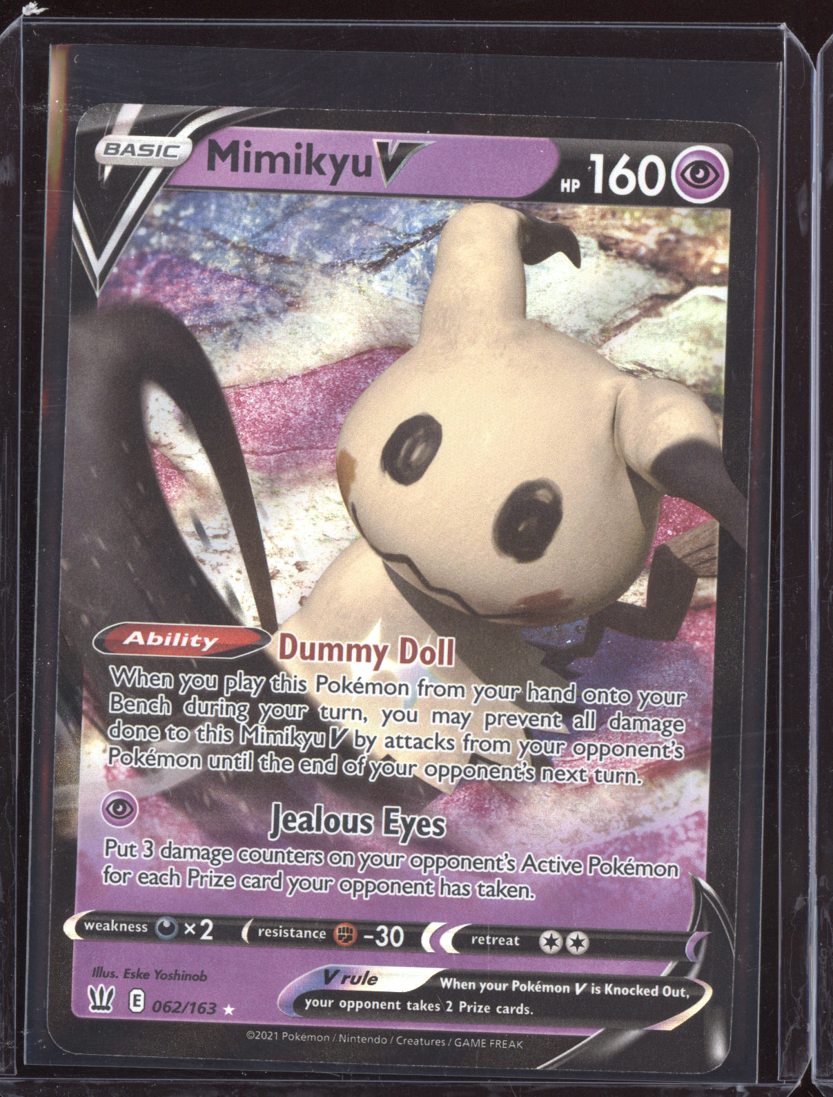 Mimikyu V 2022 Pokemon Brilliant Stars Holo Rare V 068/172