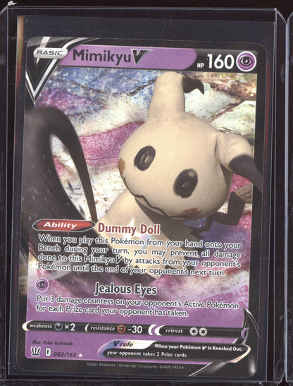 Mimikyu V 2022 Pokemon Brilliant Stars Holo Rare V 068/172