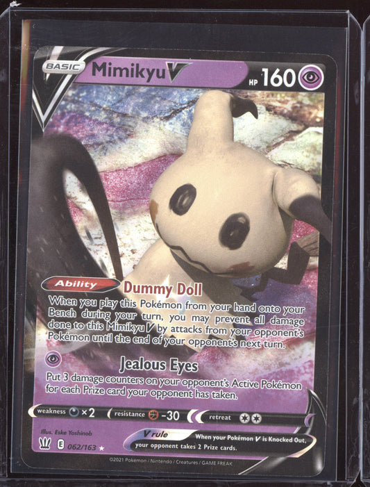 Mimikyu V 2022 Pokemon Brilliant Stars Holo Rare V 068/172