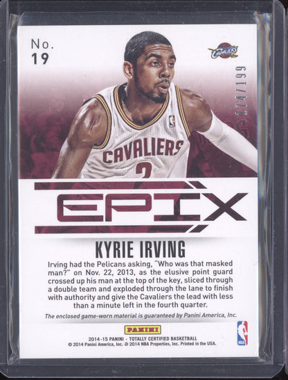 Kyrie Irving 2014 Panini Totally Certified EPIX Patch Red 174/199