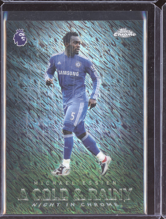 Michael Essien 2025-26 Topps Chrome Premier League Cold & Rainy Night in Chrome