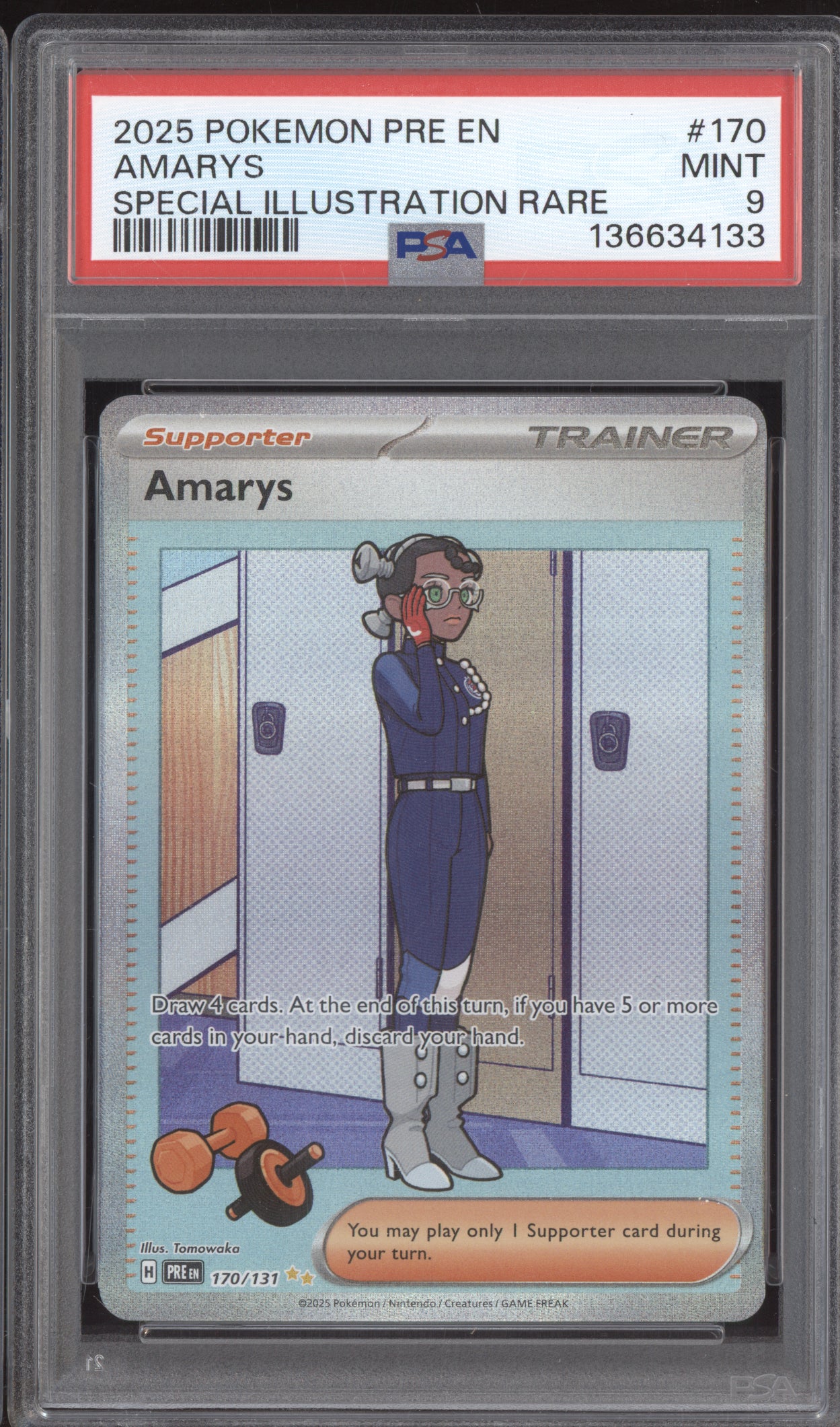 Amarys 2025 Pokemon Prismatic Evolutions Special Illustration Rare 170/131 PSA 9