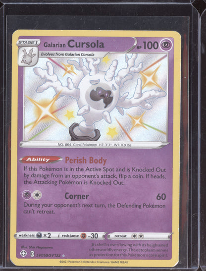 Galarian Cursola 2021 Pokemon Shining Fates Shiny Rare SV050/SV122