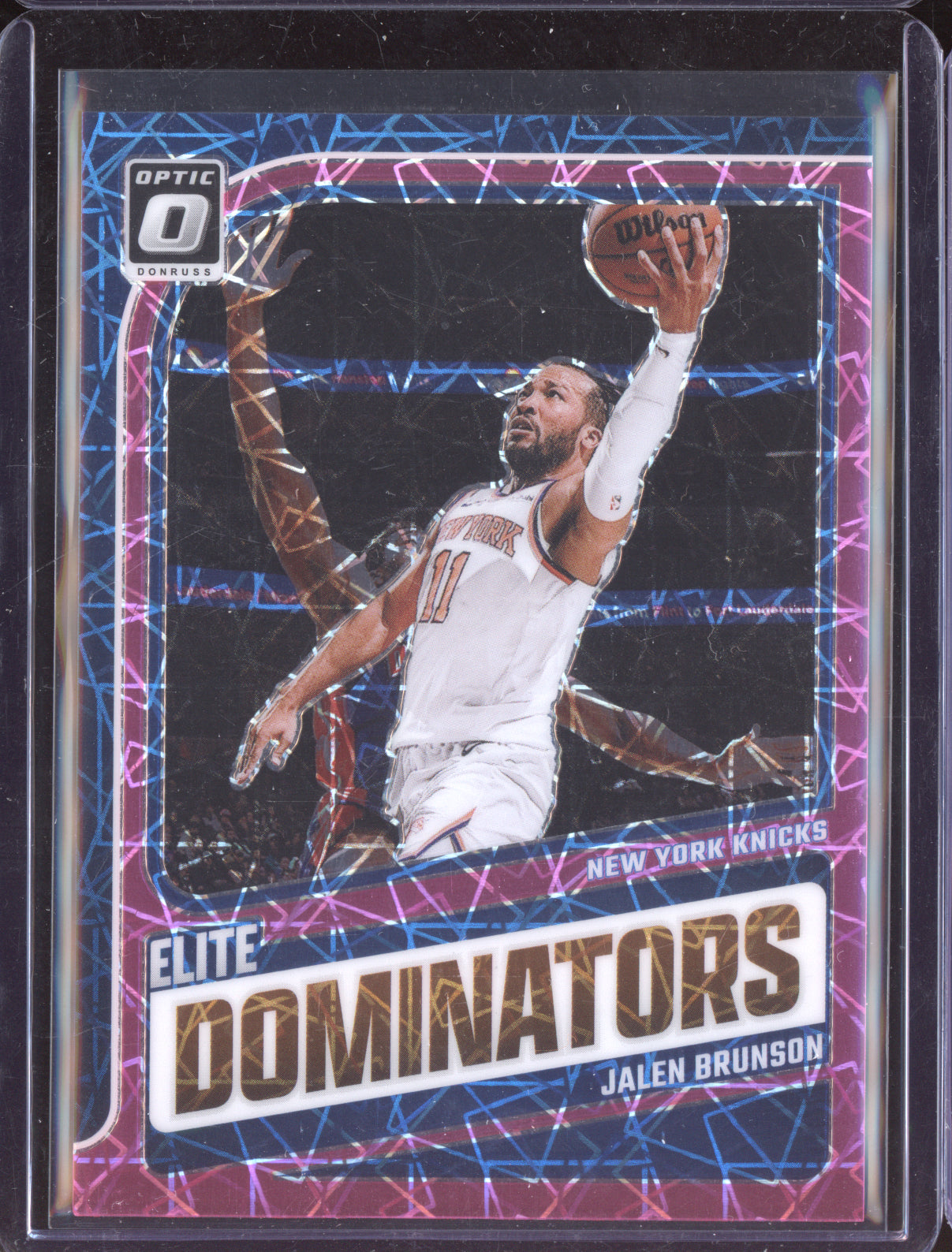 Jalen Brunson 2024 Panini Optic Elite Dominators Pink Velocity 56/79