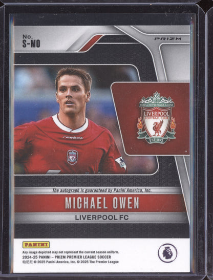 Michael Owen 2024-25 Panini Prizm Premier League Signatures Choice Auto