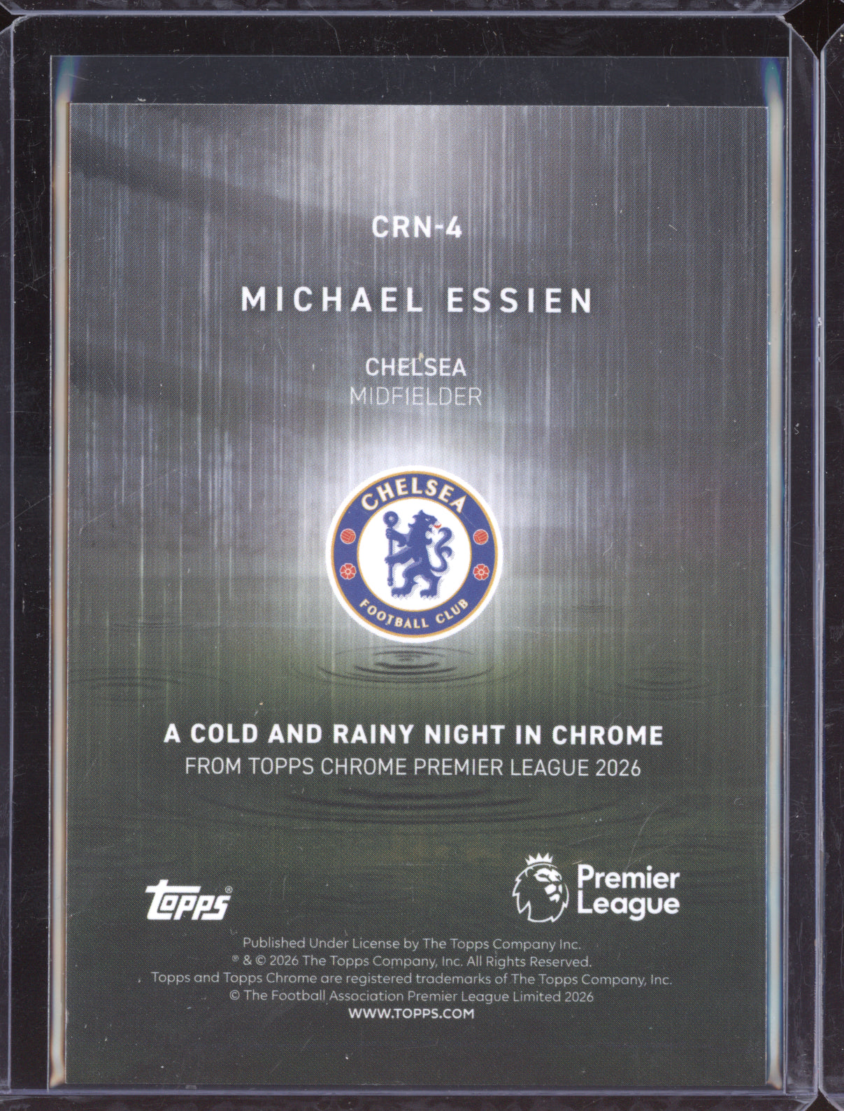 Michael Essien 2025-26 Topps Chrome Premier League Cold & Rainy Night in Chrome