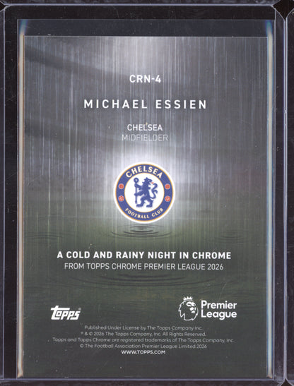 Michael Essien 2025-26 Topps Chrome Premier League Cold & Rainy Night in Chrome