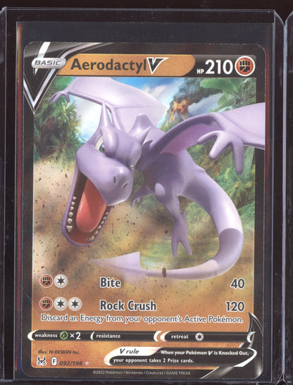 Aerodactyl V 2022 Pokemon Lost Origin Holo Rare V 092/196
