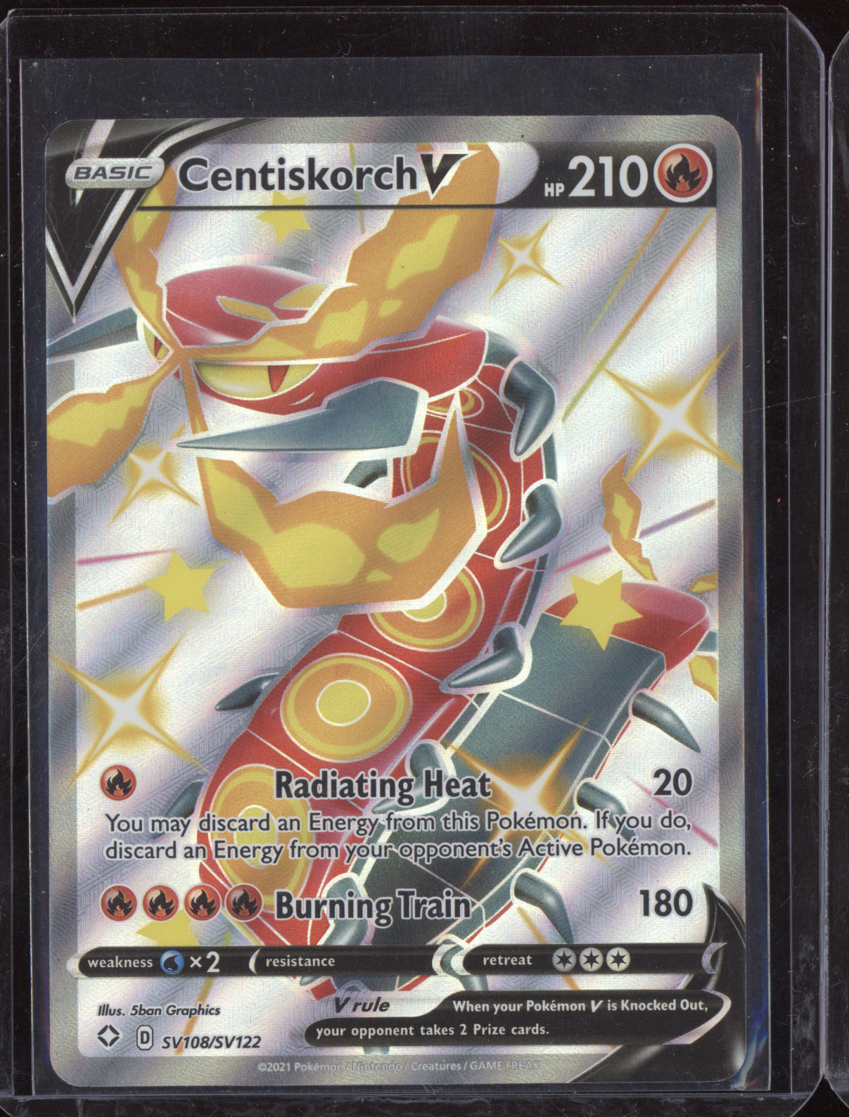 Centiskorch V 2021 Pokemon Shining Fates Shiny Rare SV108/SV122