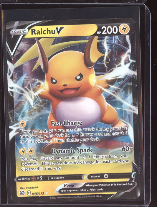 Raichu V 2022 Pokemon Brilliant Stars Holo Rare V 045/172