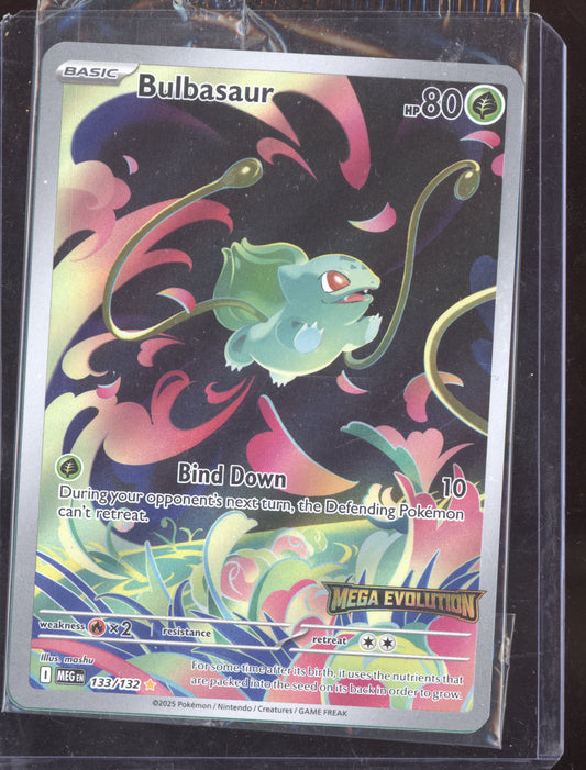 Bulbasaur Stamped Pokemon Mega Evolution MEG 2025 Illustration Rare 133/132
