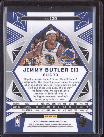 Jimmy Butler III 2024 Panini Obsidian Bronze 97/99