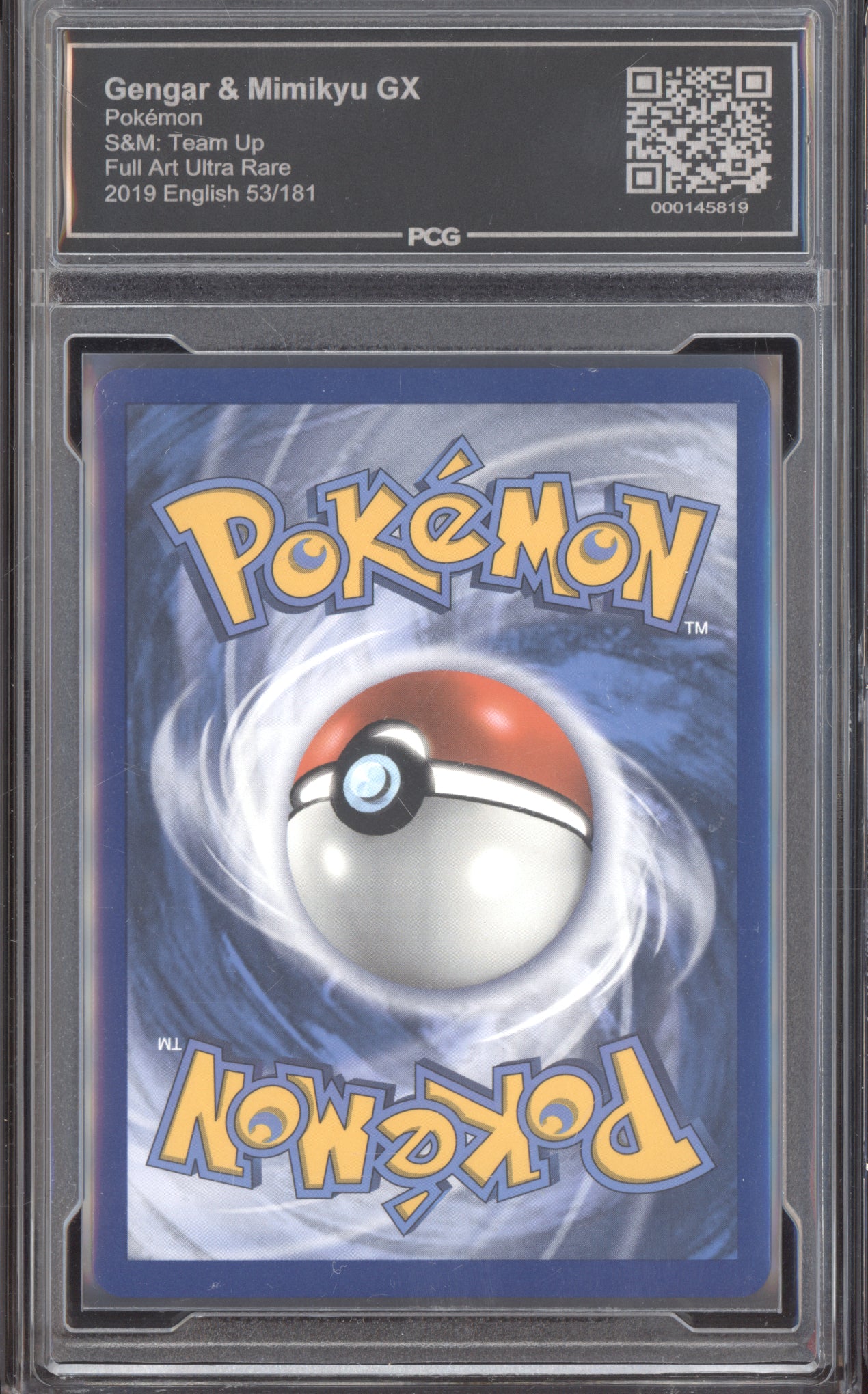 Gengar & Mimikyu GX 2019 Pokemon Sun & Moon Team Up 53/181 PCG 9