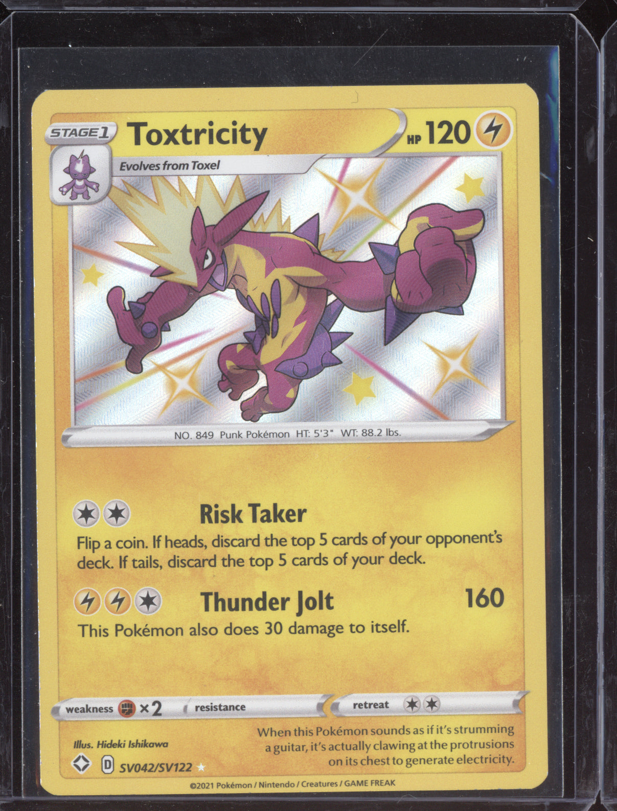 Toxtricity 2021 Pokemon Shining Fates Shiny Rare SV042/SV122