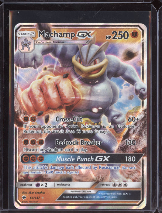 Machamp GX 2017 Pokemon Burning Shadows Rare Holo 064/147
