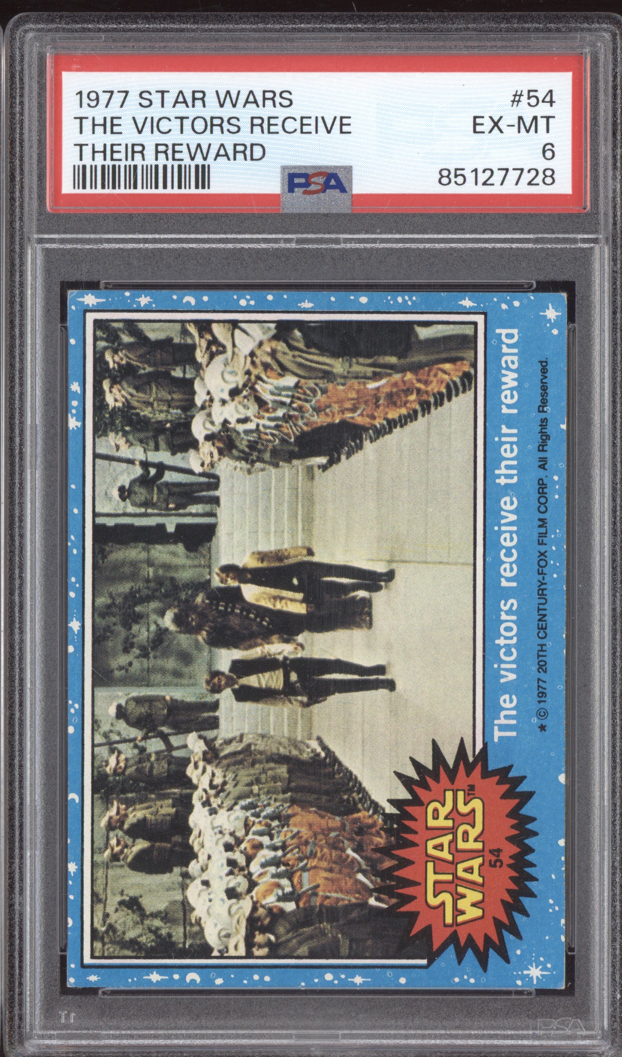 The Victors Receive Their Reward 1977 Star Wars  #54 PSA 6