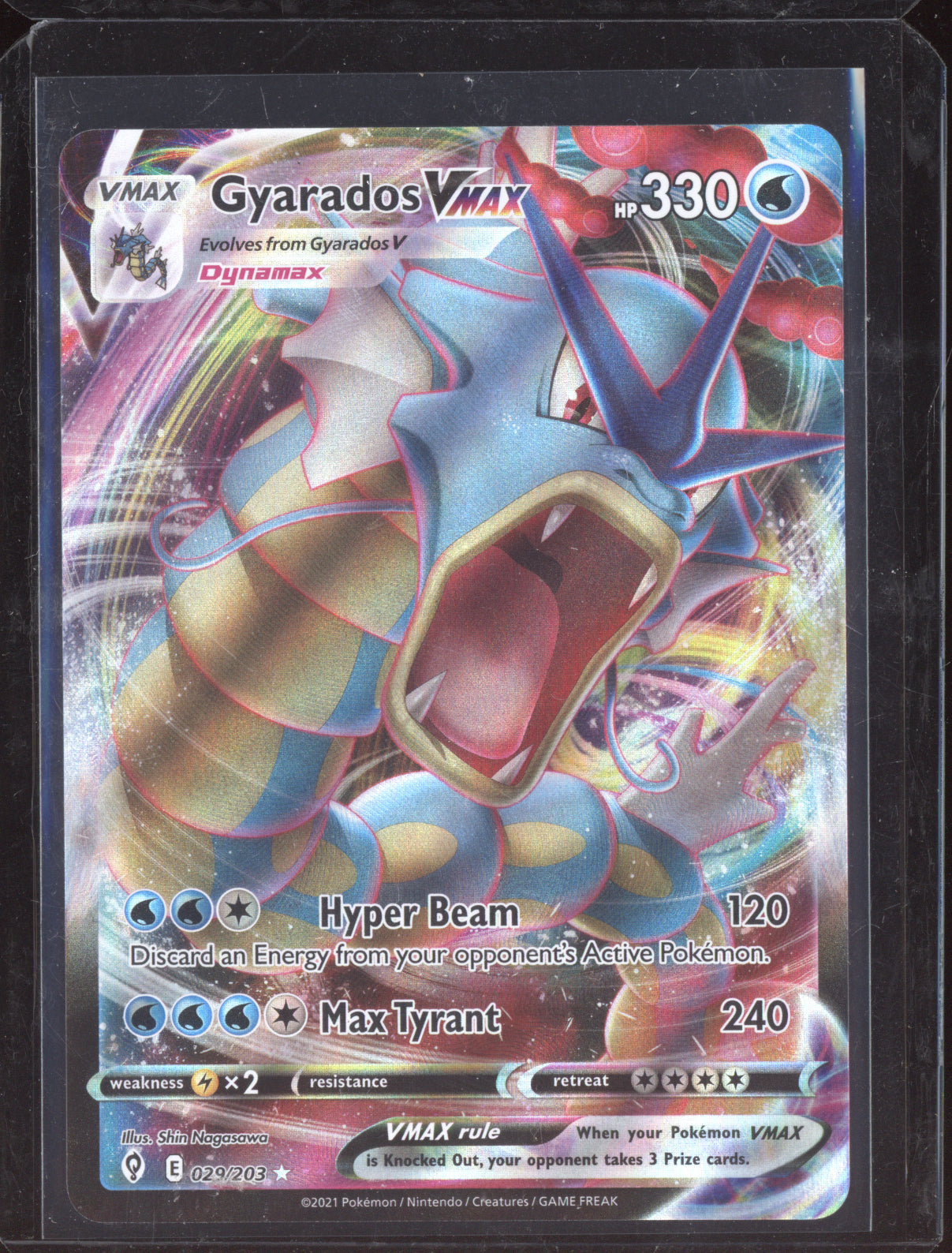 Gyarados VMAX 2021 Pokemon Evolving Skies 029/203