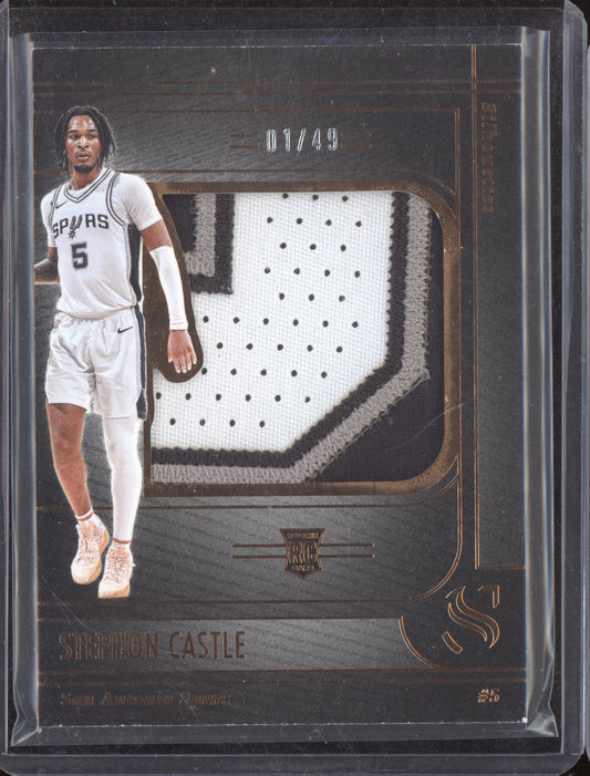 Stephon Castle 2024-25 Panini Silhouette Patch RC 1/49