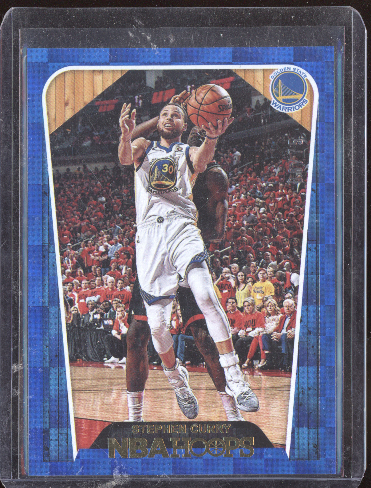 Stephen Curry 2018-19 Panini Hoops Blue Checkerboard 6/75