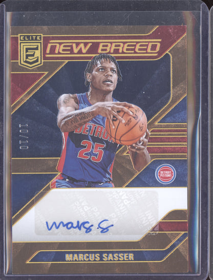 Marcus Sasser 2023 Panini Elite New Breed Gold Auto 10/10