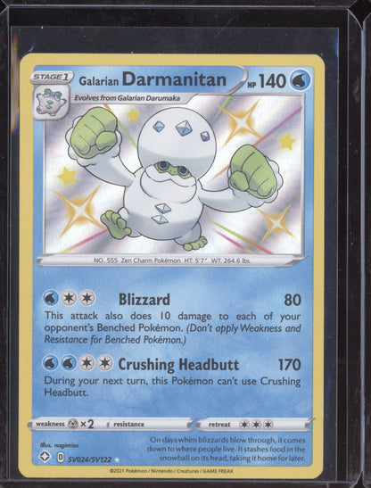 Galarian Darmanitan 2021 Pokemon Shining Fates Shiny Rare SV024/SV122
