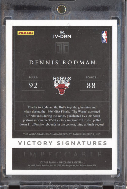 Dennis Rodman 2017-18 Panini Impeccable Victory Signatures 75/99