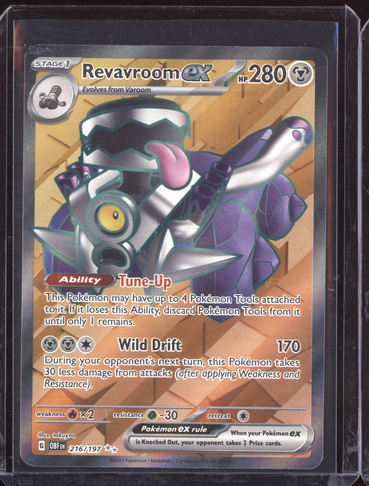 Revavroom ex 2023 Pokemon Obsidian Flames Ultra Rare 216/197