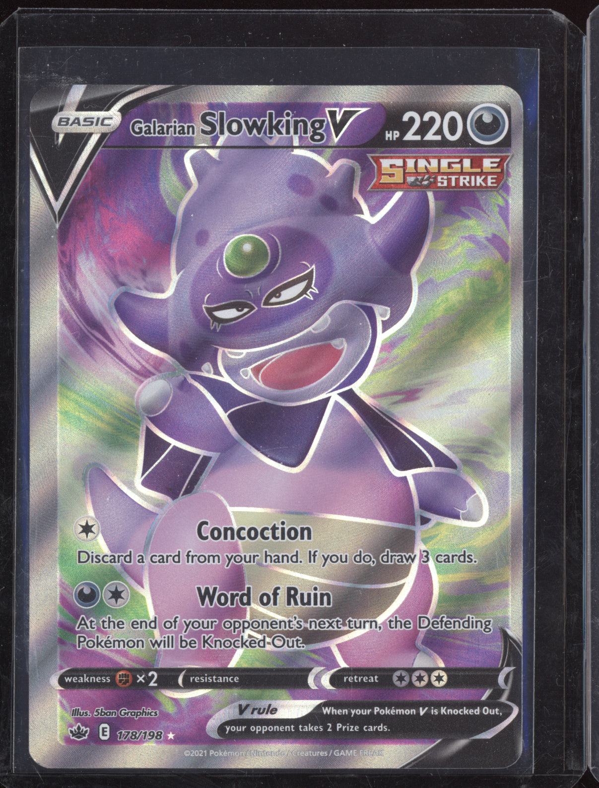 Galarian Slowking V 2021 Pokemon Chilling Reign 178/198
