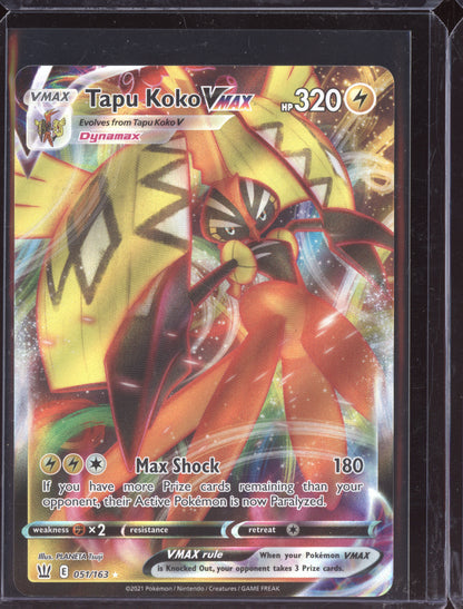 Tapu Koko VMAX 2021 Pokemon Battle Styles Holo Rare VMAX 051/163