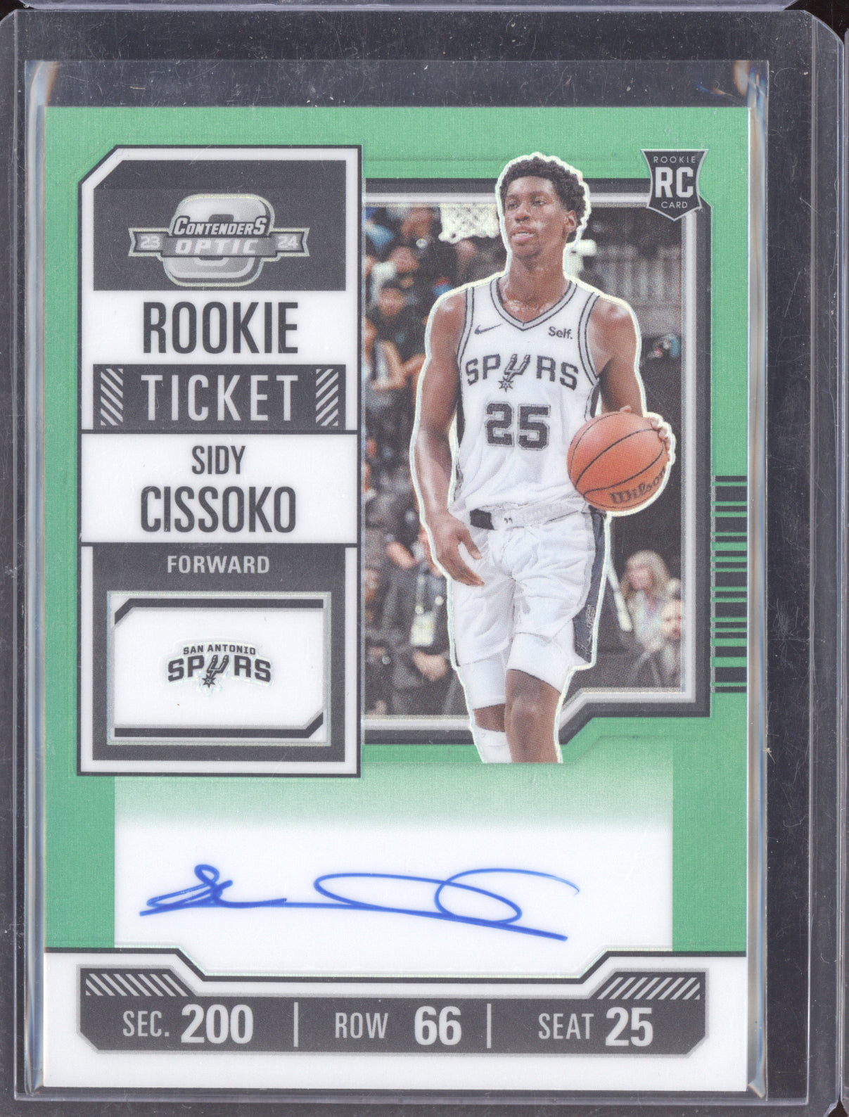 Sidy Cissoko 2023 Panini Contenders Optic Green Rookie Auto RC 49/75