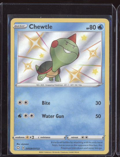 Chewtle 2021 Pokemon Shining Fates Shiny Rare SV028/SV122