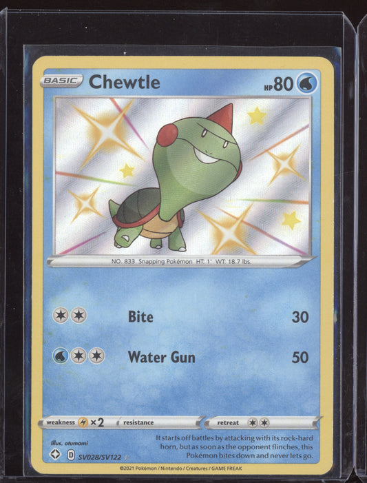 Chewtle 2021 Pokemon Shining Fates Shiny Rare SV028/SV122