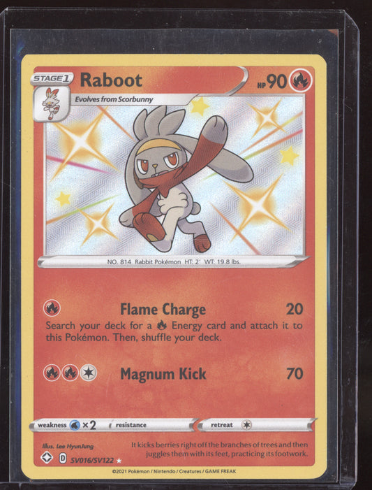 Raboot 2021 Pokemon Shining Fates Shiny Rare SV016/SV122
