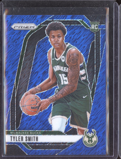 Tyler Smith 2024 Panini Prizm Blue Shimmer RC 35/35