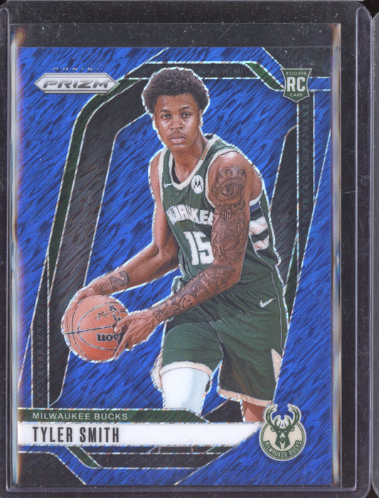 Tyler Smith 2024 Panini Prizm Blue Shimmer RC 35/35