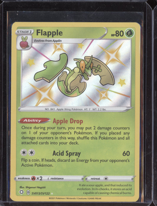 Flapple 2021 Pokemon Shining Fates Shiny Rare SV013/SV122