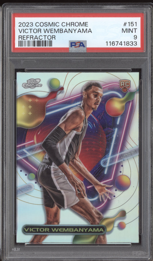 Victor Wembanyama 2023-24 Topps Cosmic Chrome Refractor RC 151 PSA 9